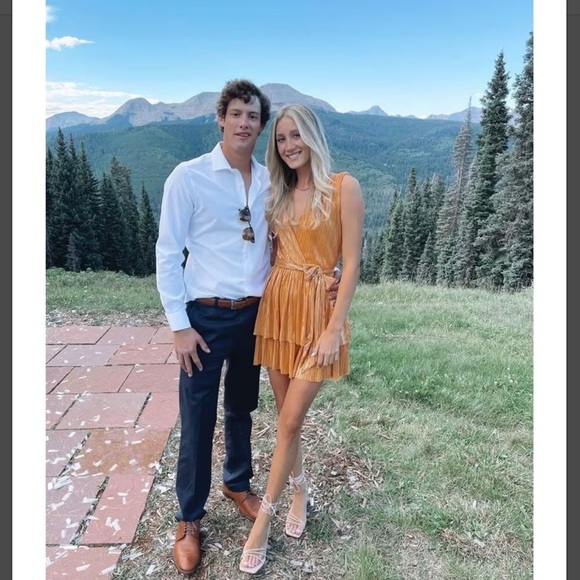 NWT Sabina Musayev $235 - Alma Dress Mandarin color - mini dress - MEDIUM - Picture 9 of 10